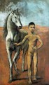 Boy Führung eines pferd 1906 Kubisten